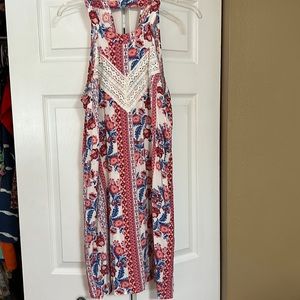 Lace halter neck keyhole back summer sundress Easter dress